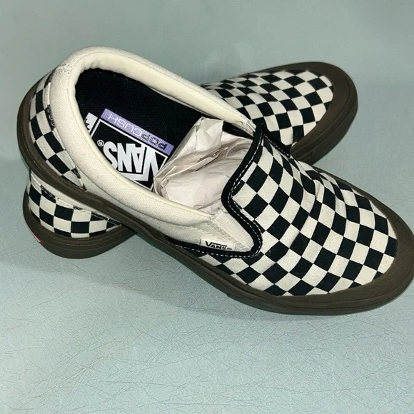 Vans Checkerboard BMX Slip-On Shoe - Black/Dark Gum Size 8 - Picture 6 of 6